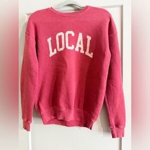 Local Women's Red Crew Neck Sweater
